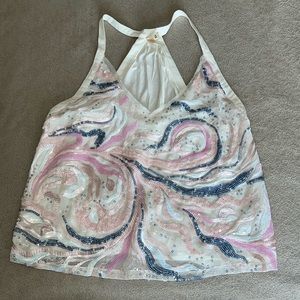 TINY sequin tank- size XS